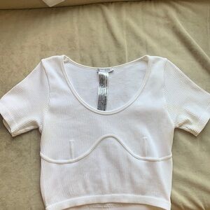 White Zara cropped top